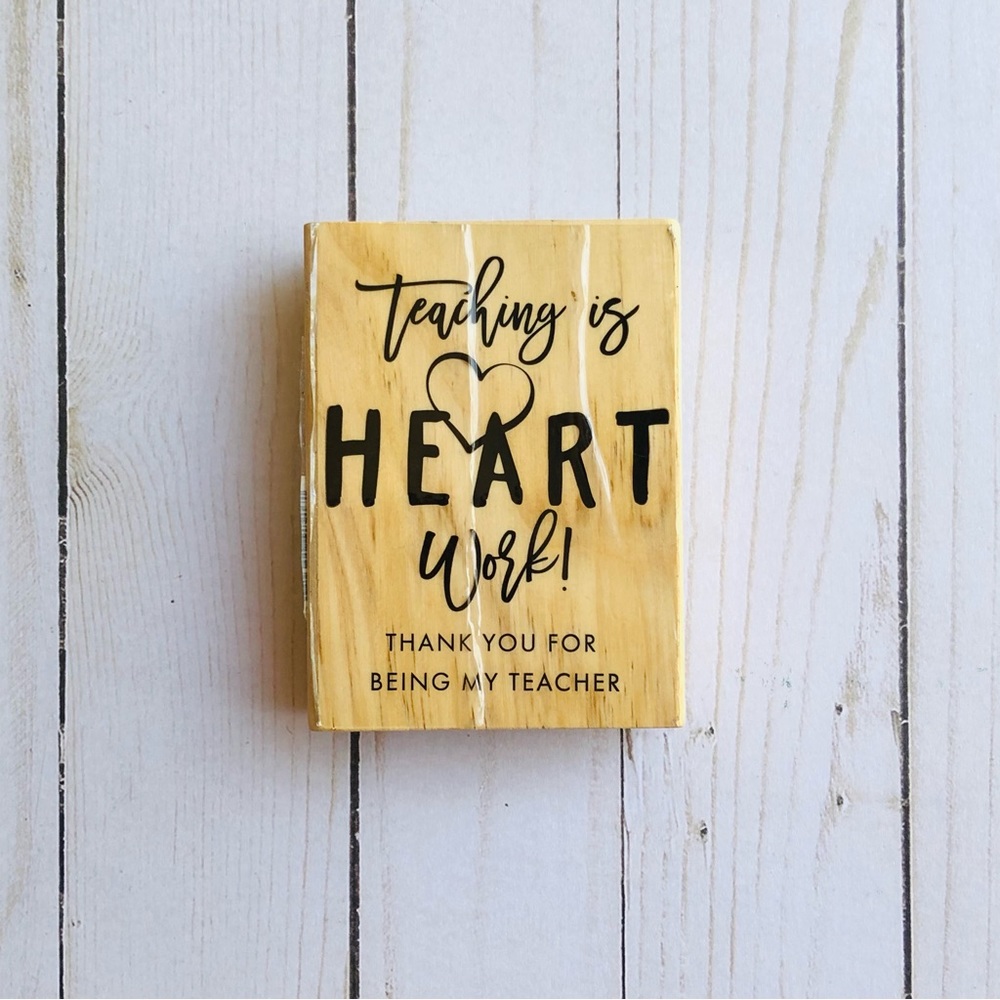 Teaching Is Heart Work Stamp